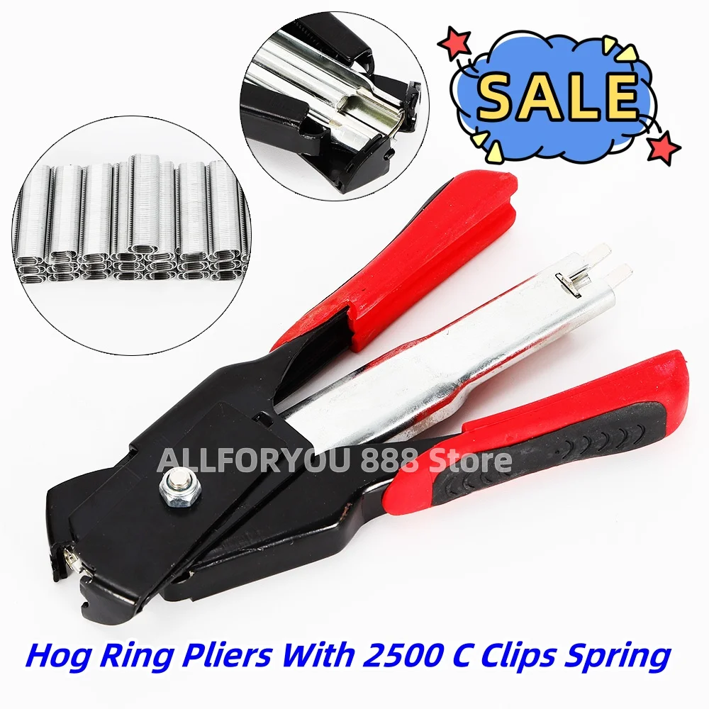 

Hog Ring Pliers Stapler Gun C Type Clip Nail Nailer Hand Tool For Cage Fence Complete With Automatic Feed