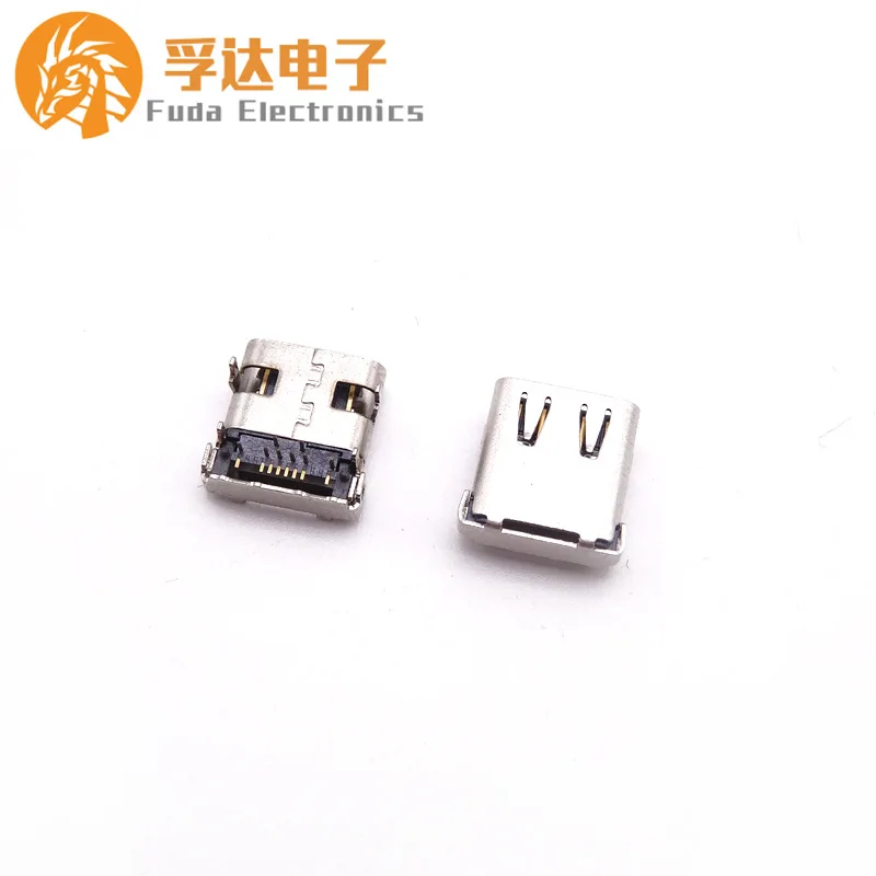For Type-c 16p female seat TYPE C8P plug + 8P pin front plug and rear stick 90 degree board four-foot plug board