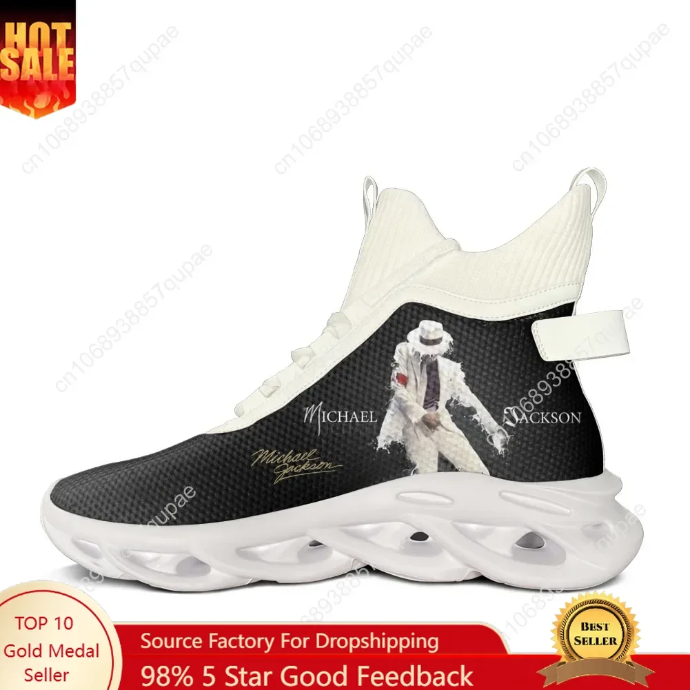 

Michael Jackson High Top Flats Sneakers Pop Singer Dancer Mens Womens Running Shoes Sneaker Lace Up Mesh Footwear Custom Shoe