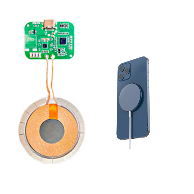 Custom.magnetic fast wireless charging pad transmitter receiver 10w 15w fast wireless module