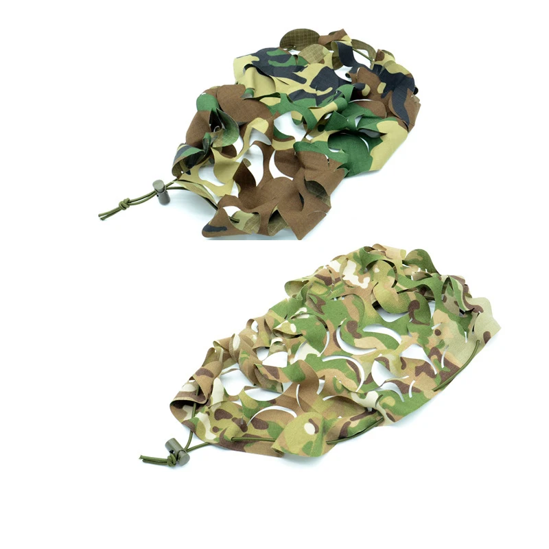 Airsoft 3D Camo Net Capacete Capa, Laser Cut, Nylon Cordão, CS Wargame, Paintball, pára-quedista, Caça Acessórios