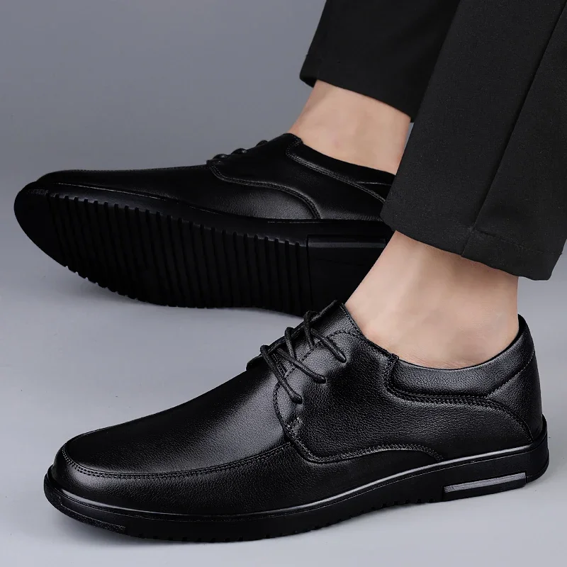 Men Shoes lace up Genuine Leather Luxury White Sneakers Trend Comfortable Casual oxfords Men Shoes Design Moccasins Man shoes