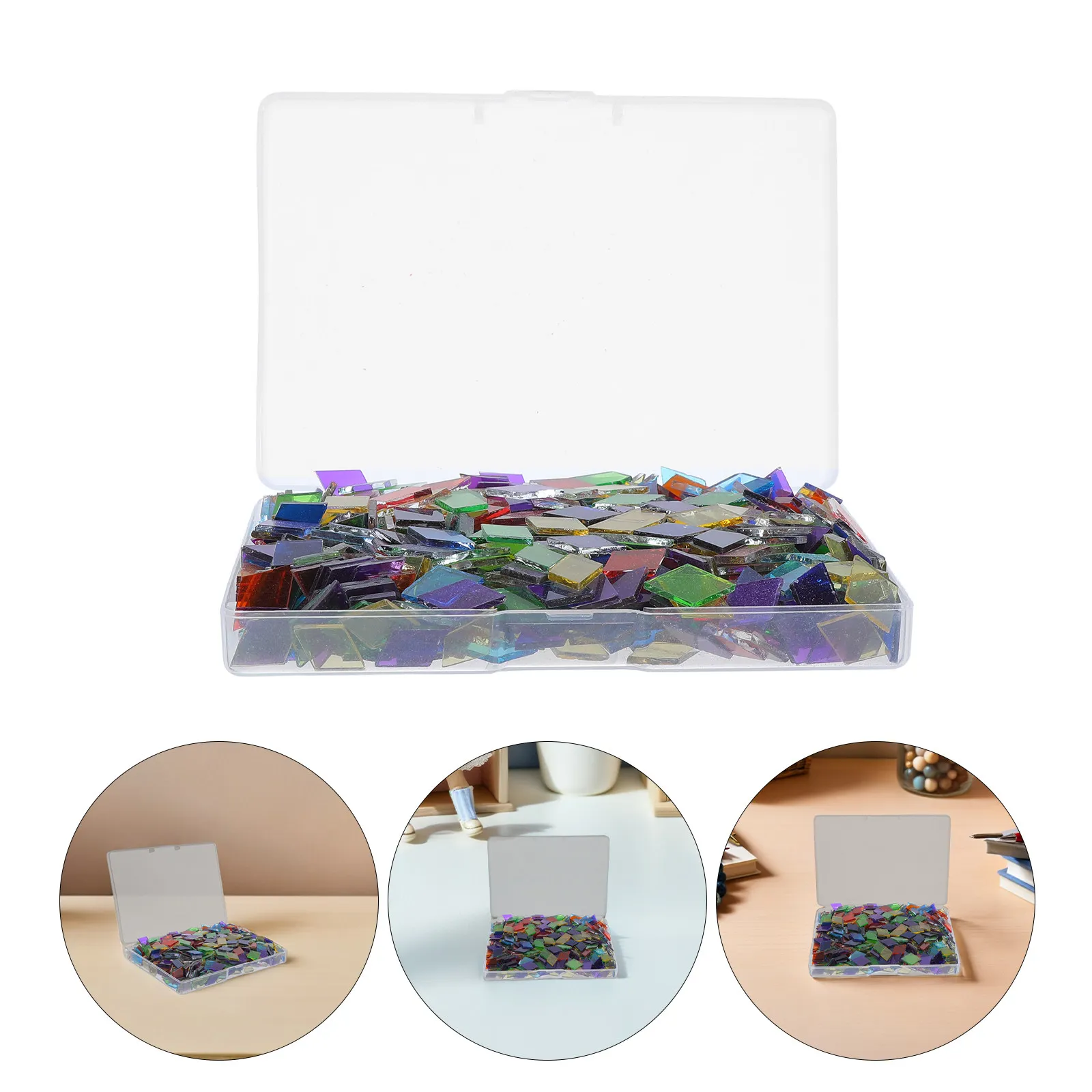 

580 шт. Геометрические ромбовидные мозаичные плитки из цветного стекла ручной работы для декора дома, настенной плитки и художественного оформления ванных комнат