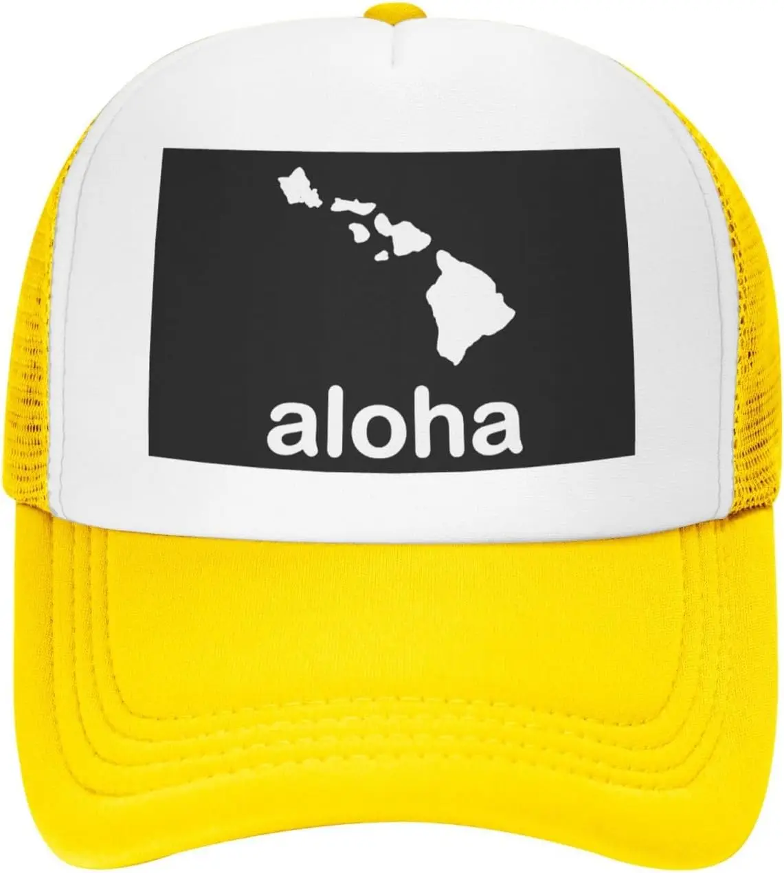 Aloha-Hawaii-Island-Map-Trucker-Cap-Breathable-Mesh-Snapback-for-Unisex-Casual-Outdoors