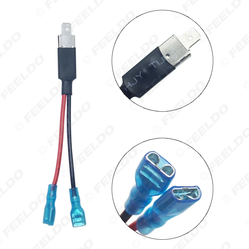 

FEELDO Car H1 LED HID Xenon Headlight Lamp Bulb Adapter Converter Cable Replacement Halogen Bulb Wiring Harness