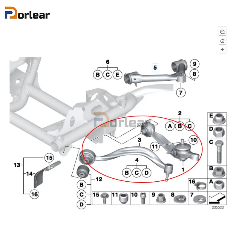 4PCS High-quality Front Left Right Lower Control Arm Set For For Rolls Royce Phantom 31122180523 31120409267