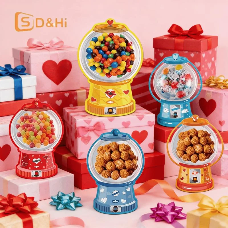 

18/36 шт. DIY открытки-конфеты ко Дню святого Валентина, дизайн в виде автоматов для жевательной резинки, обменные открытки ко Дню святого Валентина, подарки для обмена в классе для детей