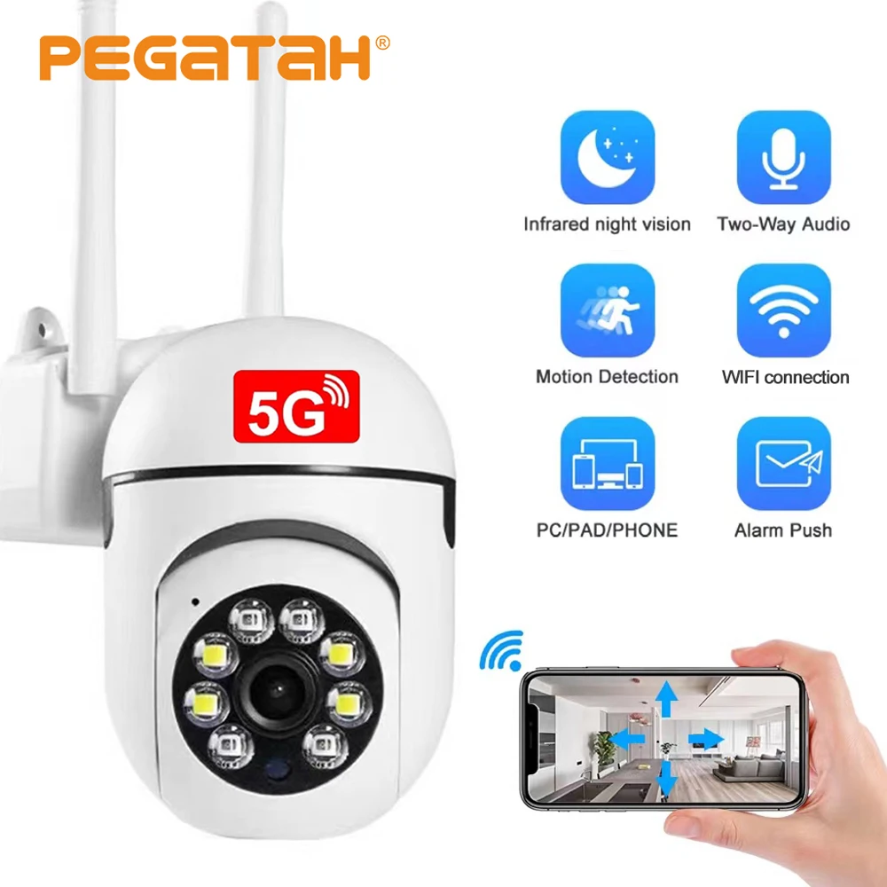 PEGATAH 5G Indoor Cameras Smart Home Security Video Surveillance Supprt Two Way Audio Mobile Detection Night Vision WiFi IP Cam