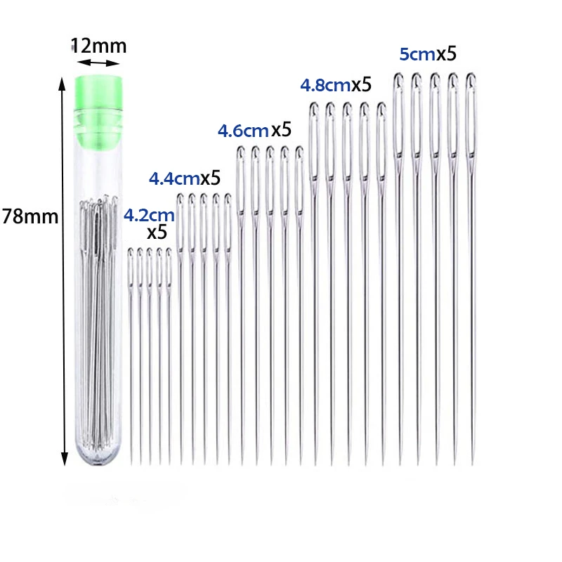 15/25 szt. Igły do szycia domowe do naszycia do cerowania ze stali nierdzewnej igły do szycia akcesoria rzemieślnicze do narzędzia hafciarskie