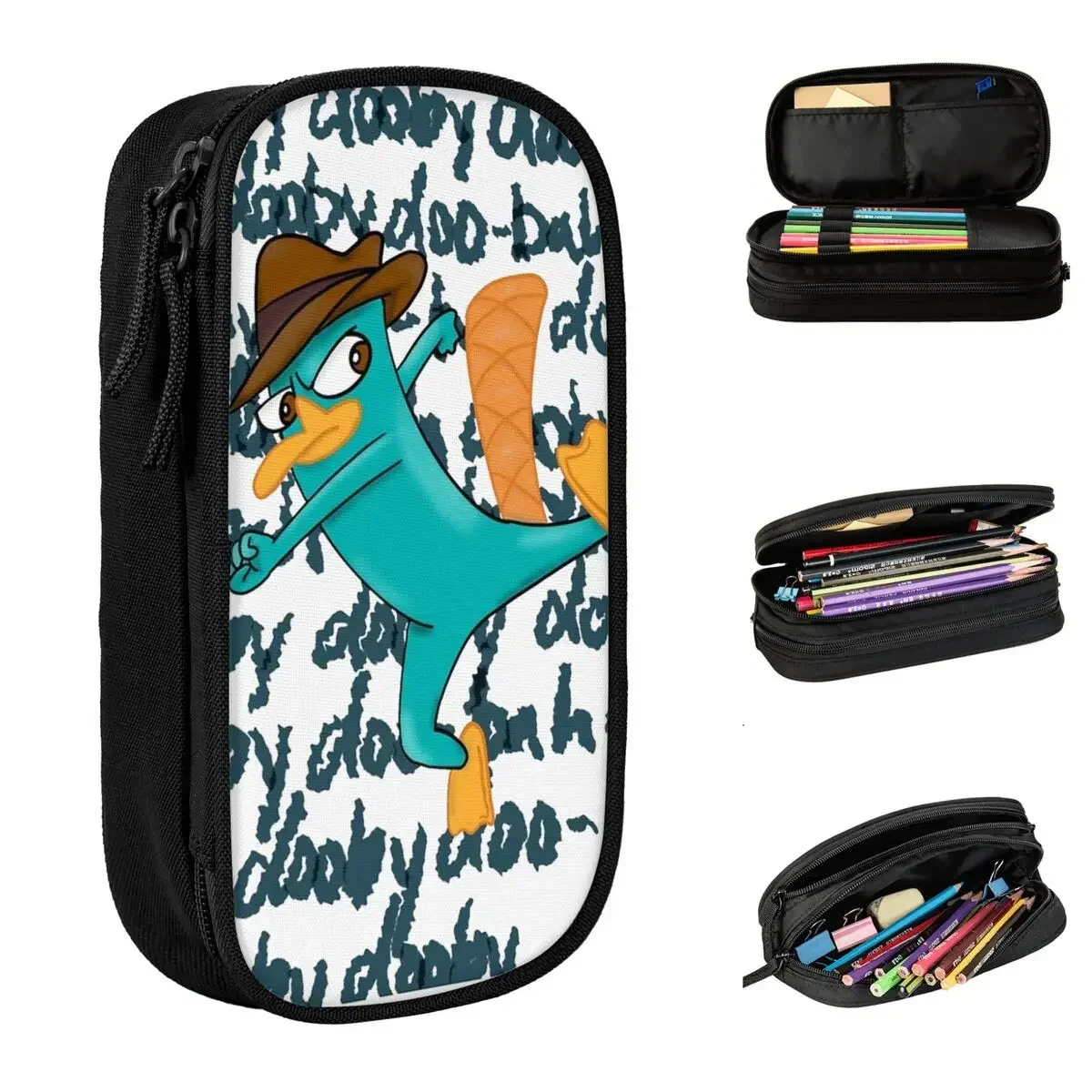 

Perry The Agent Pencil Case Pencilcases Pen Holder for Student Big Capacity Bag Office Gift Stationery