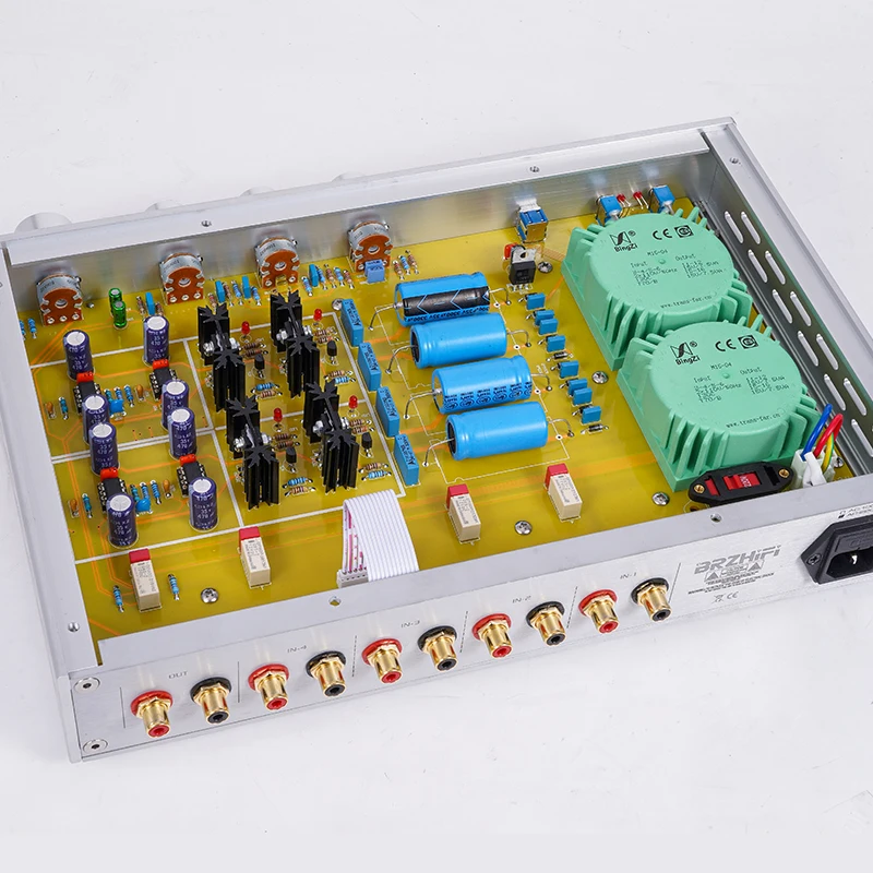 

AMXEKR FV-2020 home audio preamplifier pure Class A power supply fever hifi high school bass adjustment four-way analog input