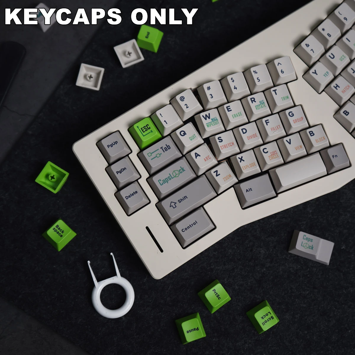 169 Keys CAD Not Redraw PBT Cherry Keycaps Dye-Sublimated Keycap Set for Mx Cherry Gateron Switch Mechanical Keyboard Kit