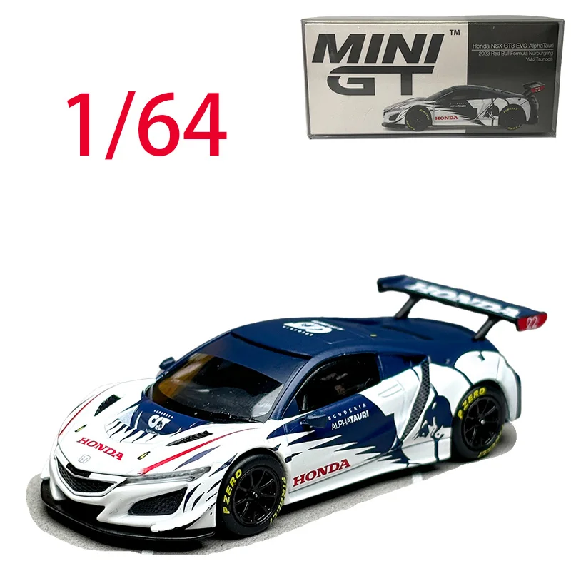 

MINIGT Литая под давлением модель автомобиля Honda из сплава в масштабе 1/64 Honda NSX GT3 EVO # 791-игровые автомобили, игрушки для мальчиков, оригинальная коробка, декоративная деталь