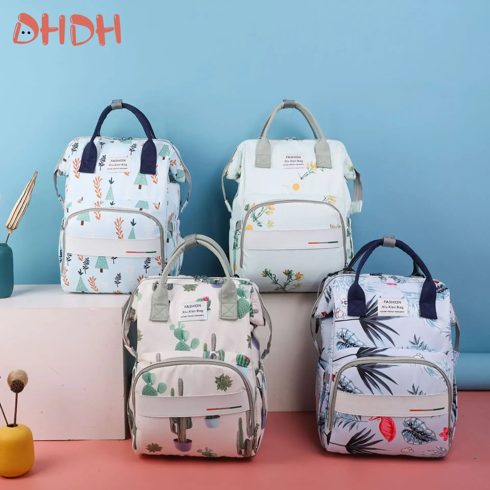 Mommy Diaper Bags Baby Stroller Hanging Bag Mother Large Capacity Nappy Backpacks with Changing Mat Convenient Baby Nursing Bags