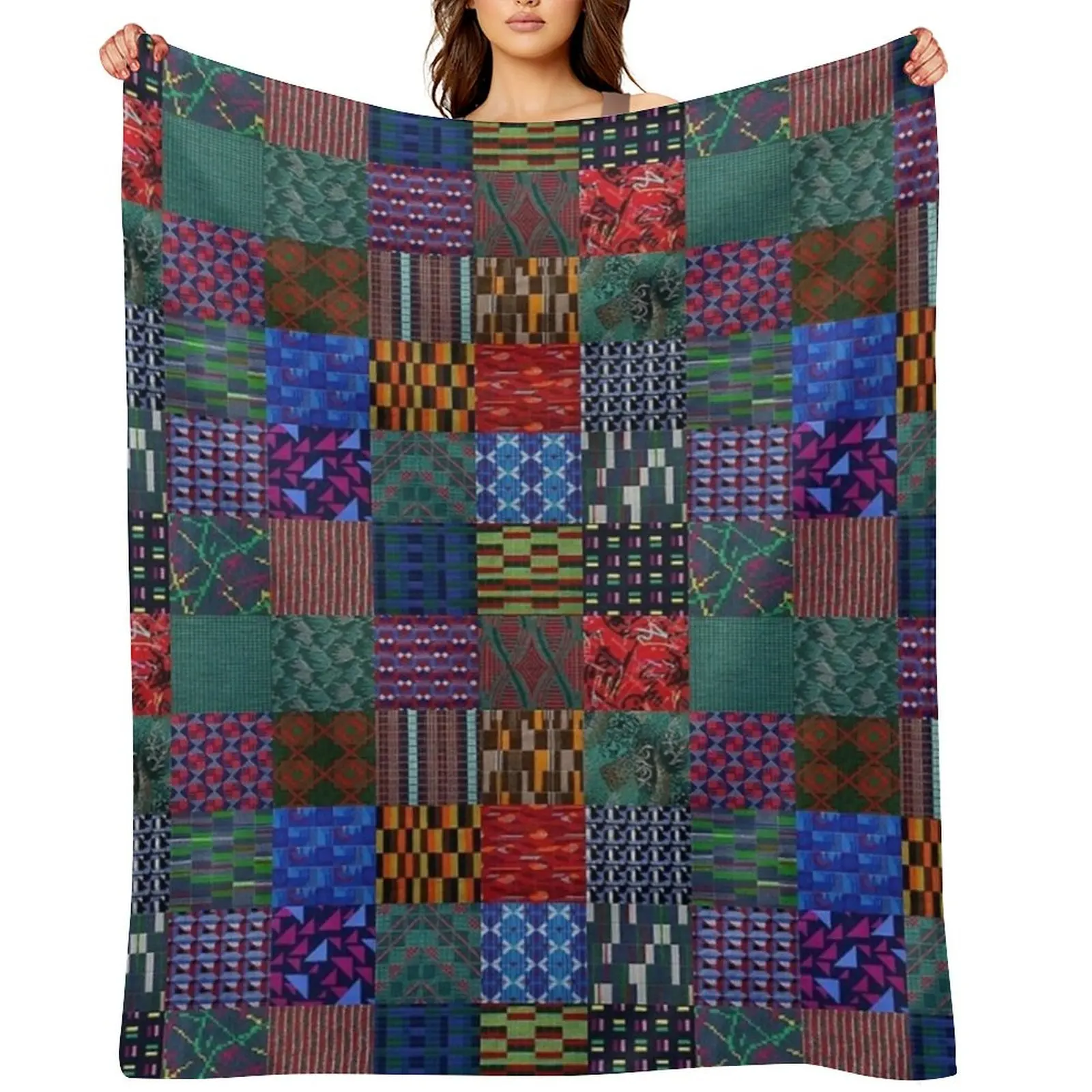 

LONDON TRANSPORT FABRIC MONTAGE MOQUETTE SEAT COVER Throw Blanket for winter Multi-Purpose Soft Plaid Winter beds Blankets