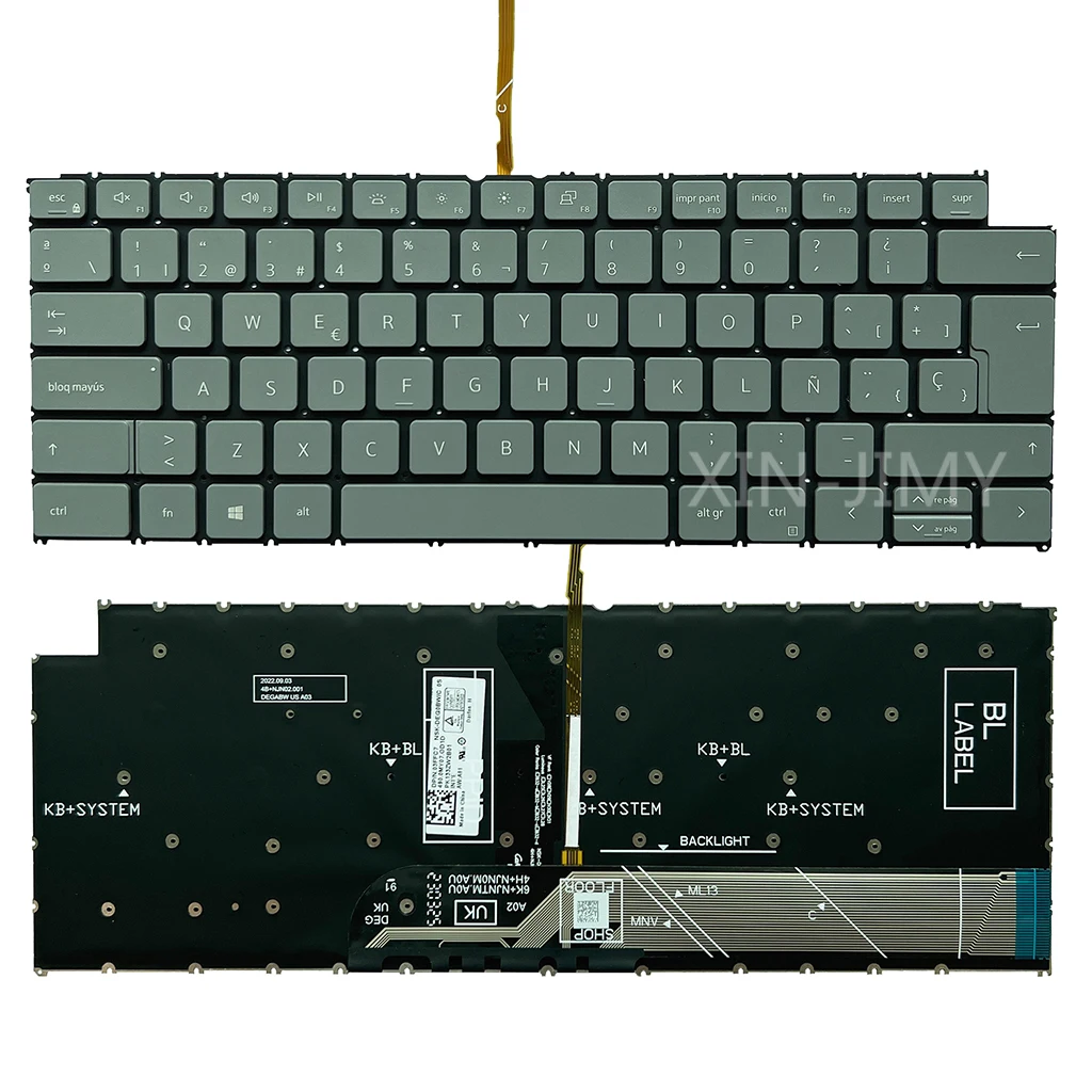 Teclado Espanhol para Dell Vostro Retroiluminado em 7415 5310 5320 14 5410 P143g 5415 Inspiron 5410 em 7420 em P161g