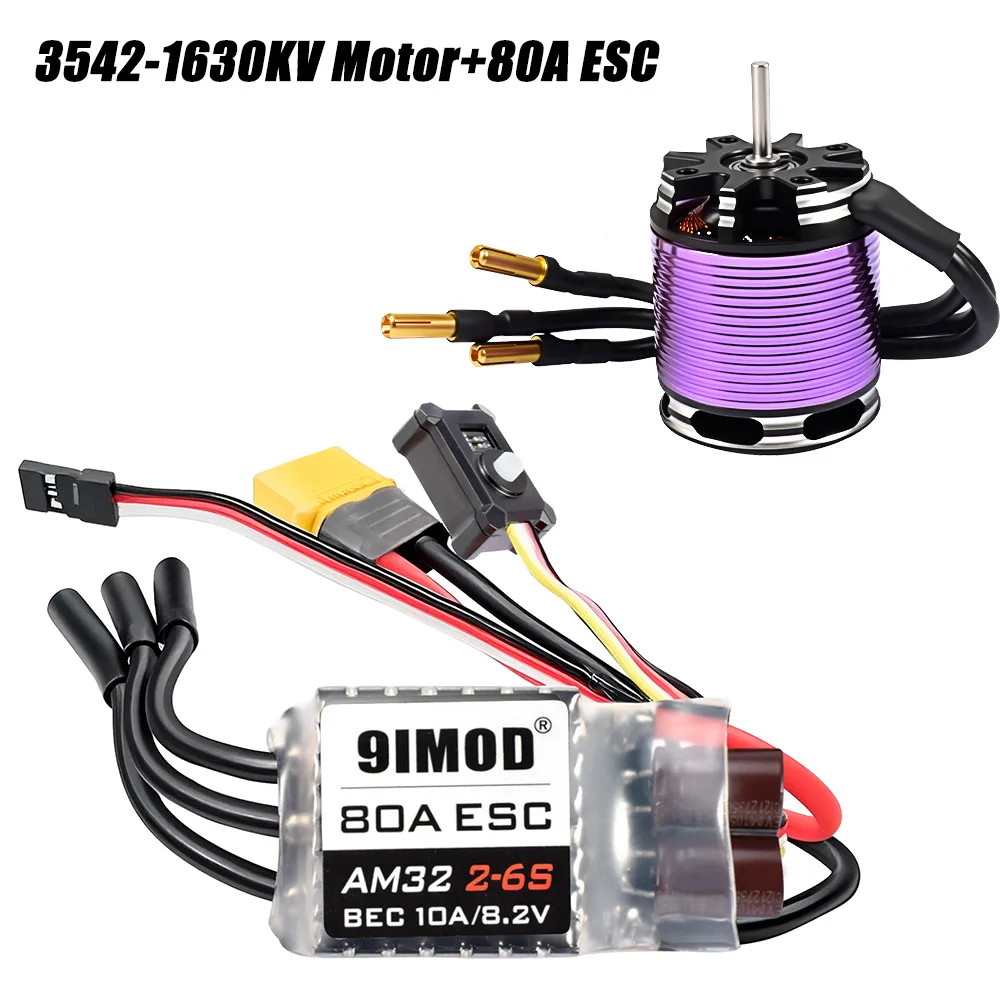 9IMOD Borstelloze Motor ESC Combo 3542 Outrunner Motor 80A ESC voor 1/10 1/12 RC Crawler Auto - afbeelding 1
