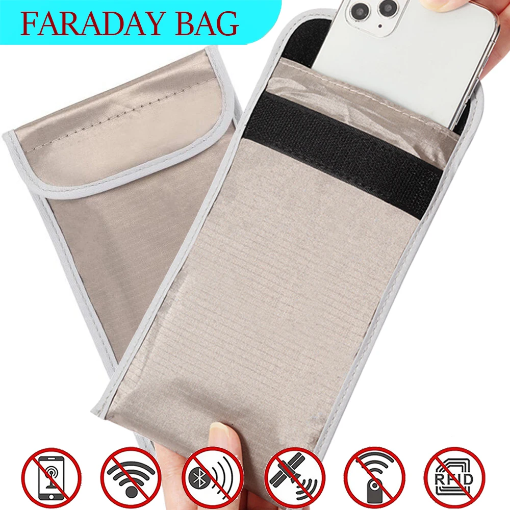 Faraday Bag for Cell Phone Signal Blocking Anti-Theft Waterproof Key Fob Shield EMF GPS Location Info Security Card Protector