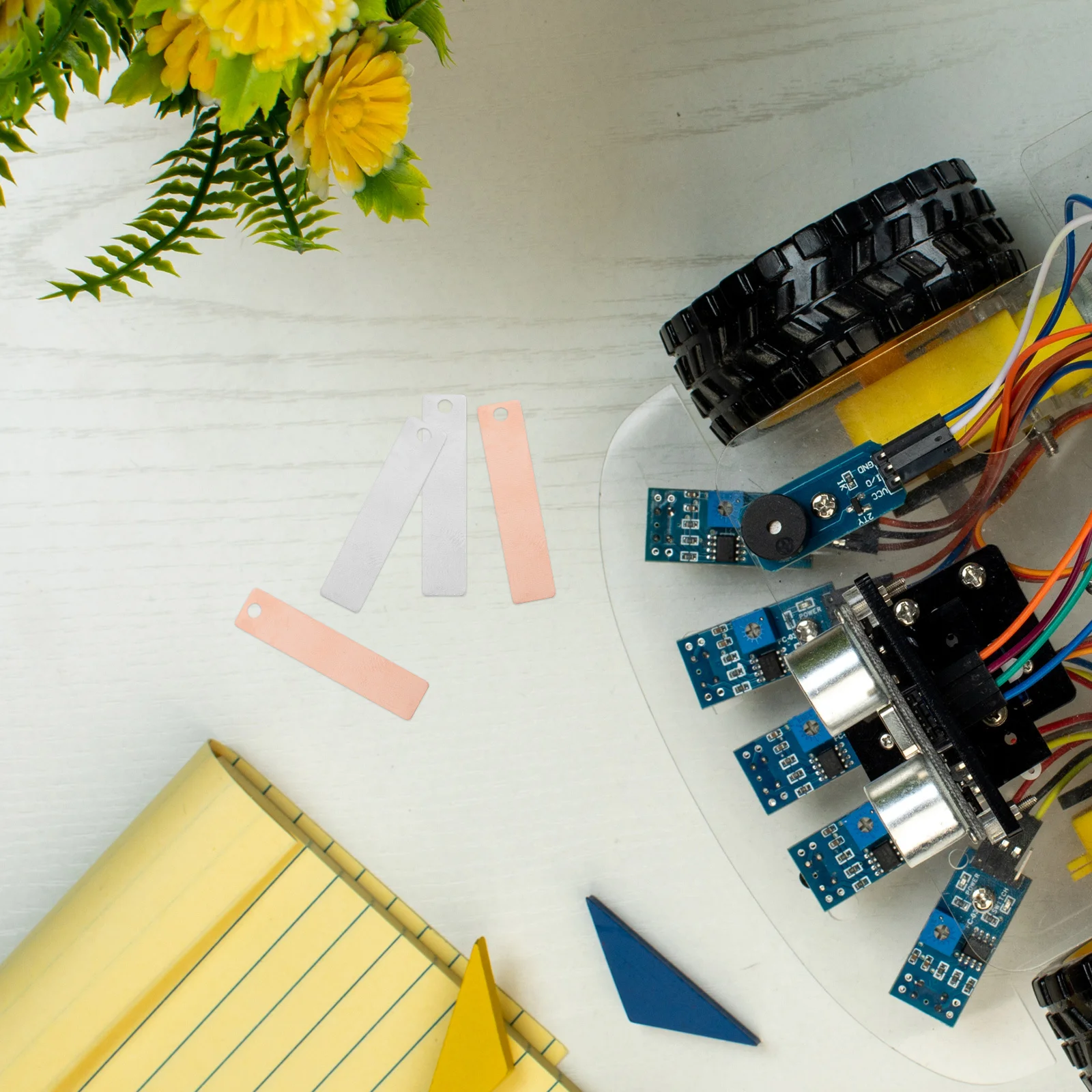 20pcs Copper Zinc Electrode Sheets Smooth For Diy Fruit Science Experiments Kids Education Lab Research Tools Instrument