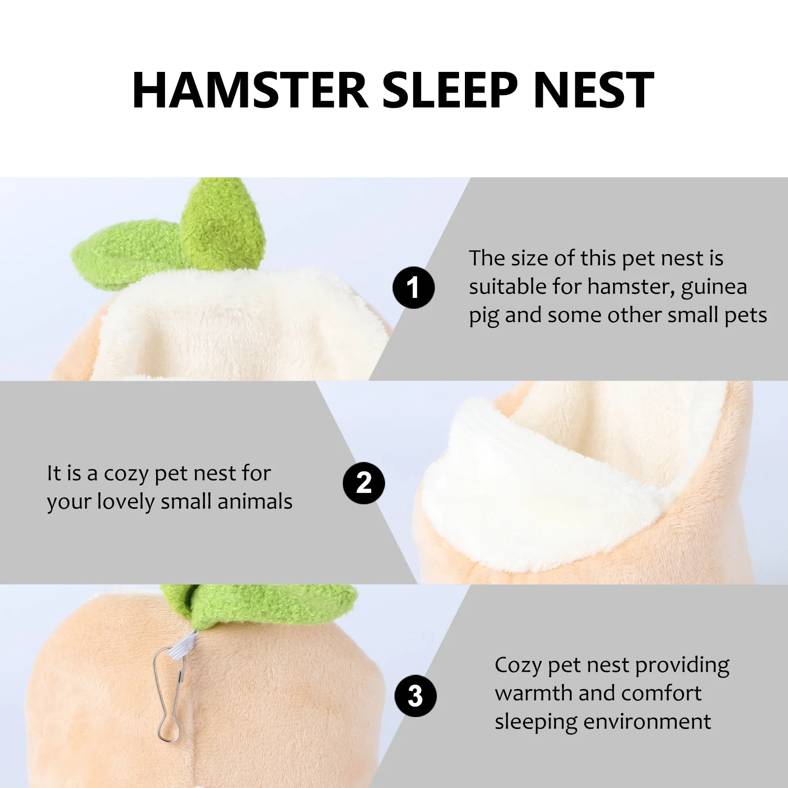 

1Pcs Warm Pet Nest Hamster Guinea Pig Slipper Mini Materials No Odor Portable Lightweight Warm Hamster Nest