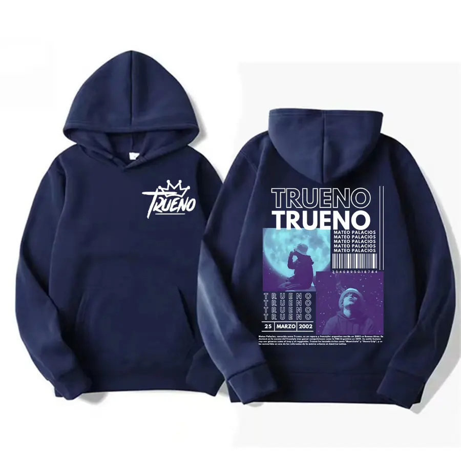 Rapper Trueno Album Cover Graphic Hoodies Man Harajuku Hip Hop Punk Rock Sweatshirt Men Women High Quality Fashion Casual Hoodie