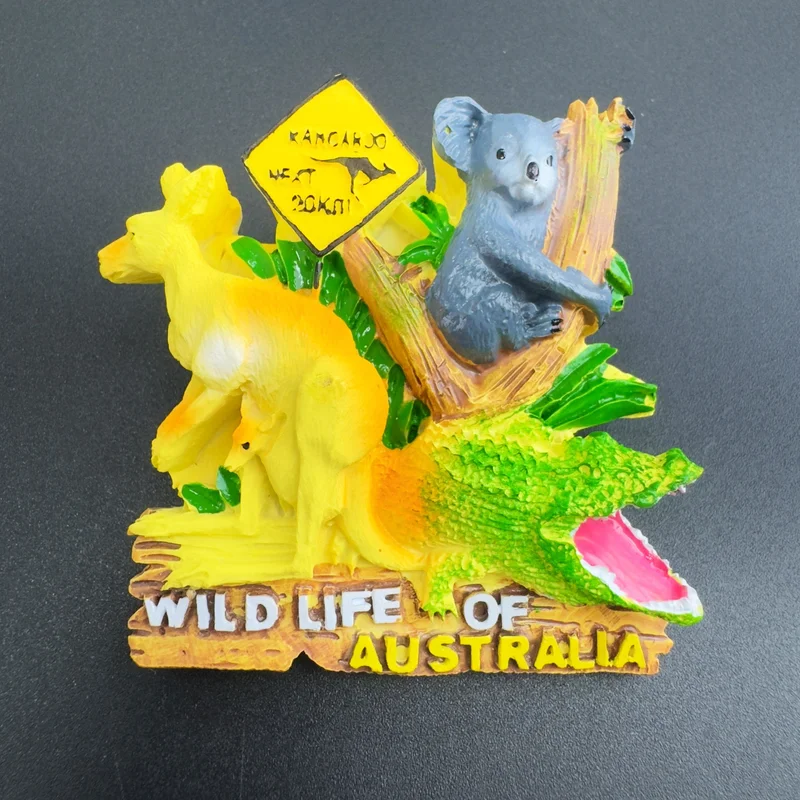

Resin Australian Kangaroo Koala Creative Refrigerator Sticker Creative Tourism Souvenir Magnetic Tape Crafts