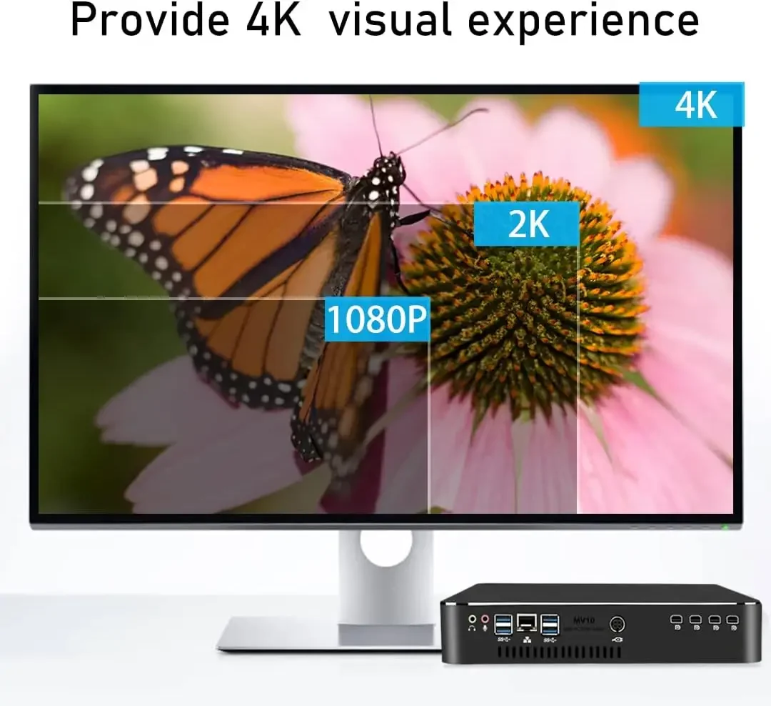 Msecore Mini Desktop PC Computer with E3-1231V3 16G RAM 1T SSD P1000 Dedicated Graphics for Graphic Design Video Editing
