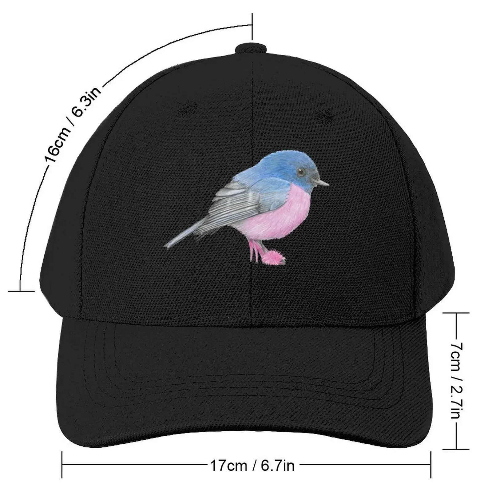 Pink Robin in Marabou Slippers Baseball Cap Sports Cap Hat Man Luxury Luxury Man Hat Visor Elegant Women's Hats Men's