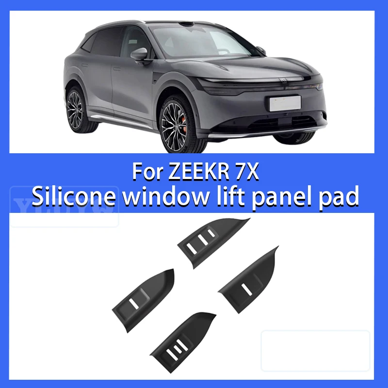 

For ZEEKR 7X Window Panel Protection Pad, Silicone Button Stickers, Decorative Strips, Car Interior Accessories 2025