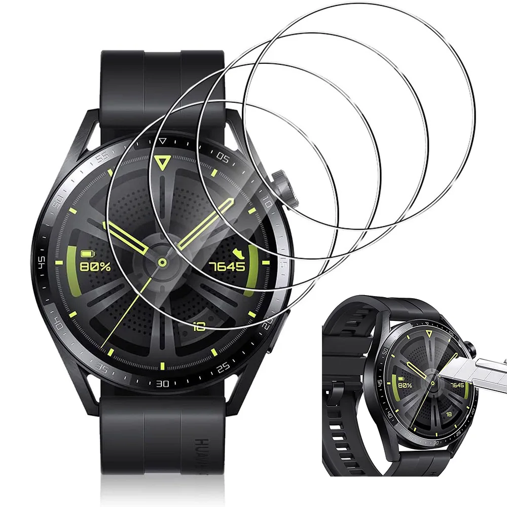 4Pcs/Pack Tempered Glass Protective Film For Huawei Watch GT 3 GT3 Pro 46mm Screen Protector