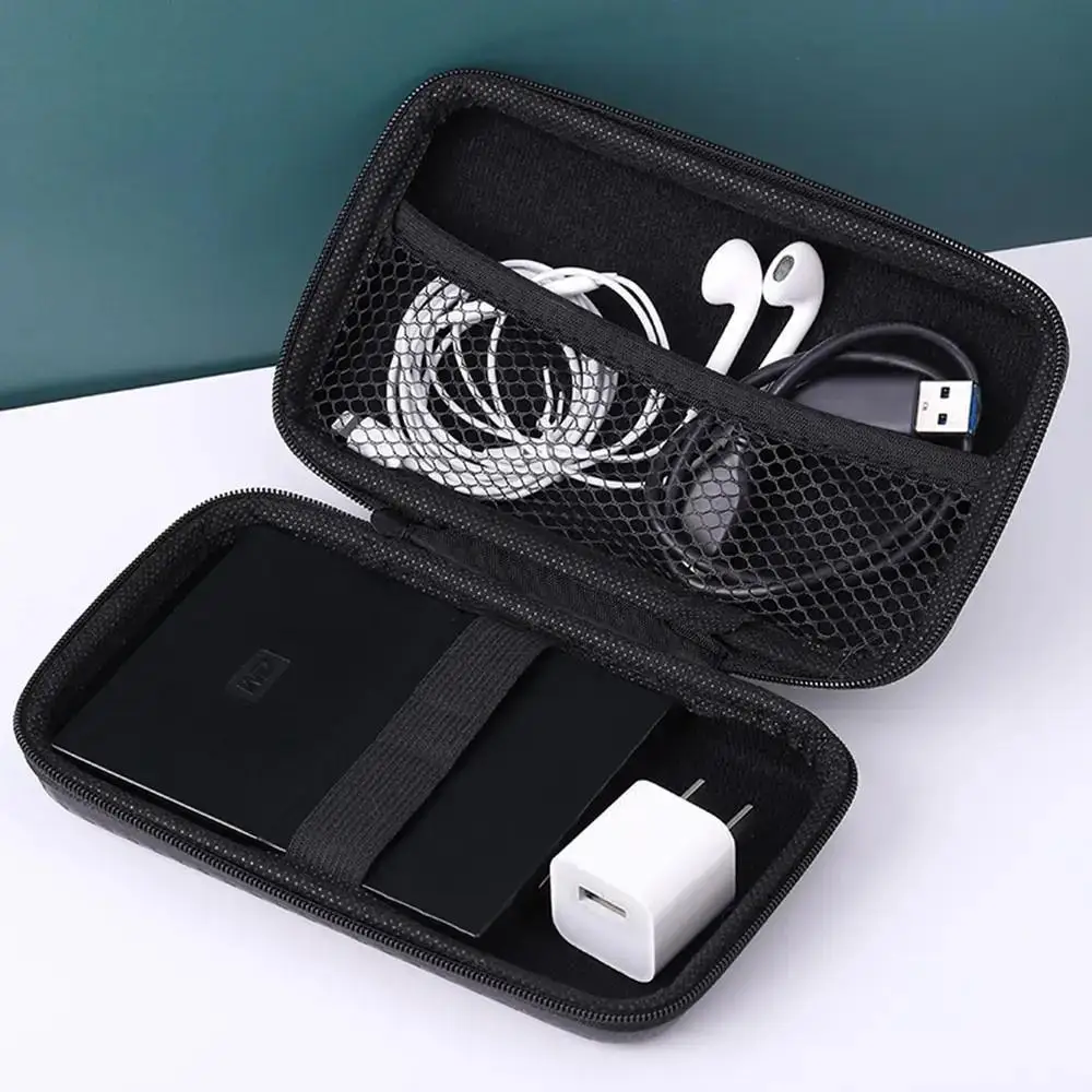 U Disk Data Cable Zipper Bag Mobile Phone Charger Protection Mobile Hard Disk Bag Storage Folding Min Storage Pocket Pouch