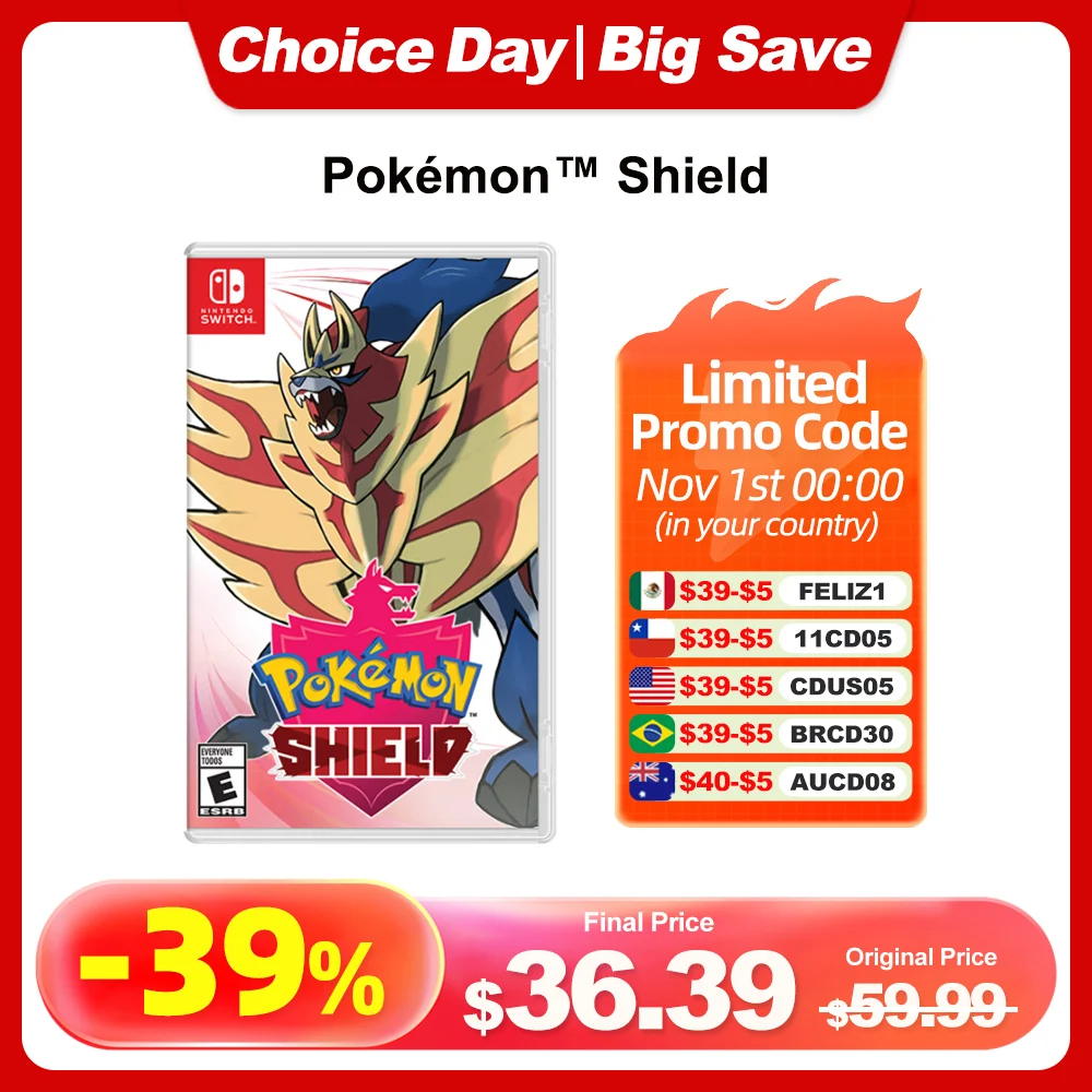 

Pokemon Shield Nintendo Switch Game Deals 100% Official Original Physical Game Card Genre RPG Adventure for Switch OLED Lite