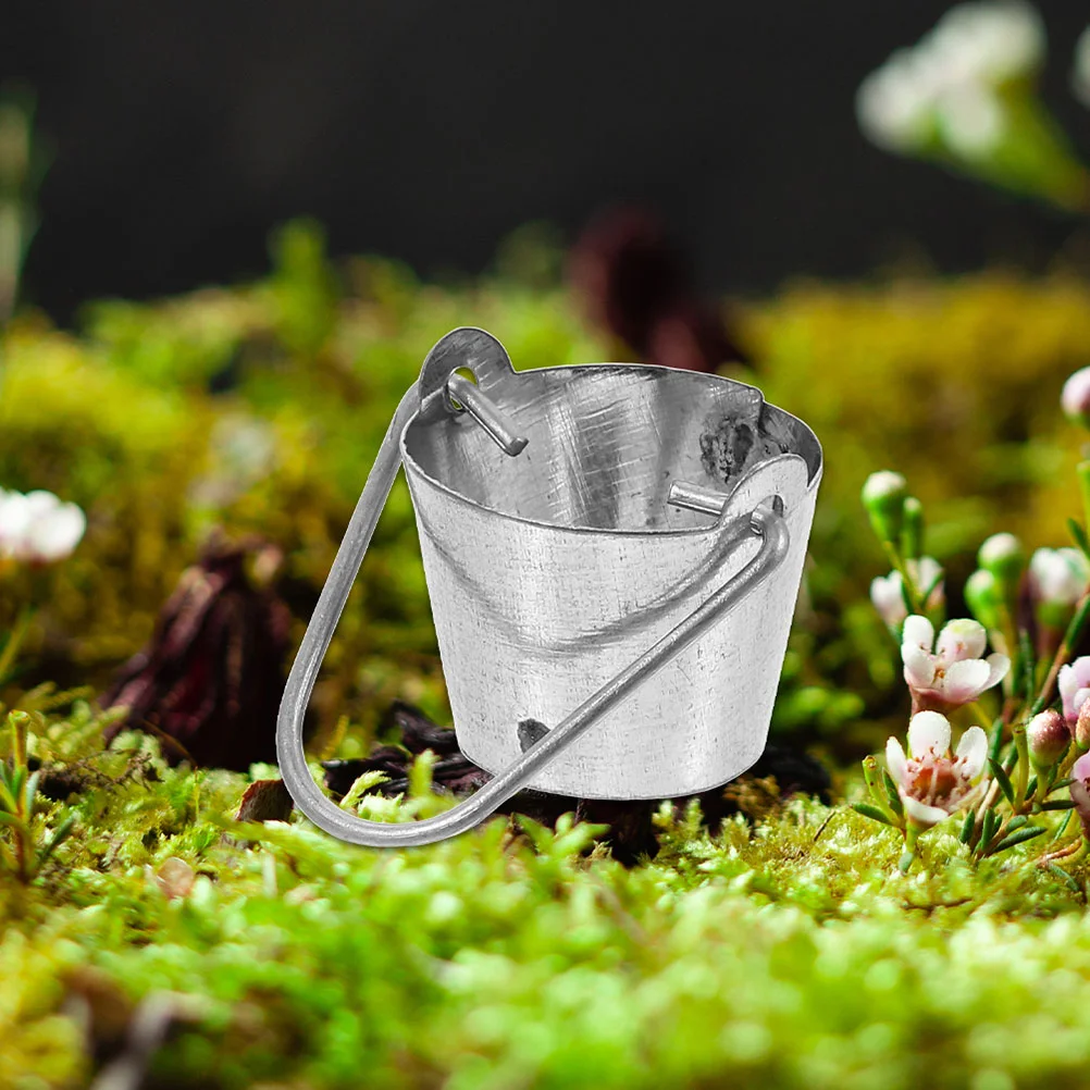 

12Pcs Miniature Water Bucket Ornament Mini Bucket House Bucket Accessory Miniature Bucket Model