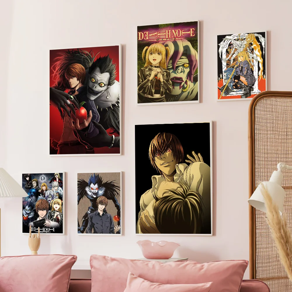 Anime D-Death Notes Self-adhesive Art Poster Waterproof Paper Sticker Coffee House Bar Posters Wall Stickers