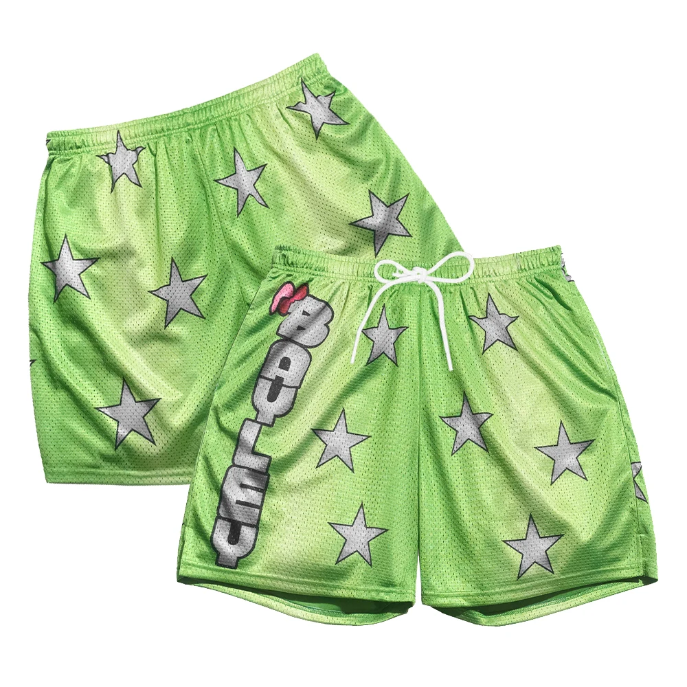 Pantalones Cortos Retro Bayley Green, Pantalones Cortos Básicos NUEVOS, Pantalones Cortos Casuales para Hombre, Pantalones Deportivos de Fitness, Pantalones Cortos de Malla Clásicos para Playa, Gimnasio y Entrenamiento de Verano