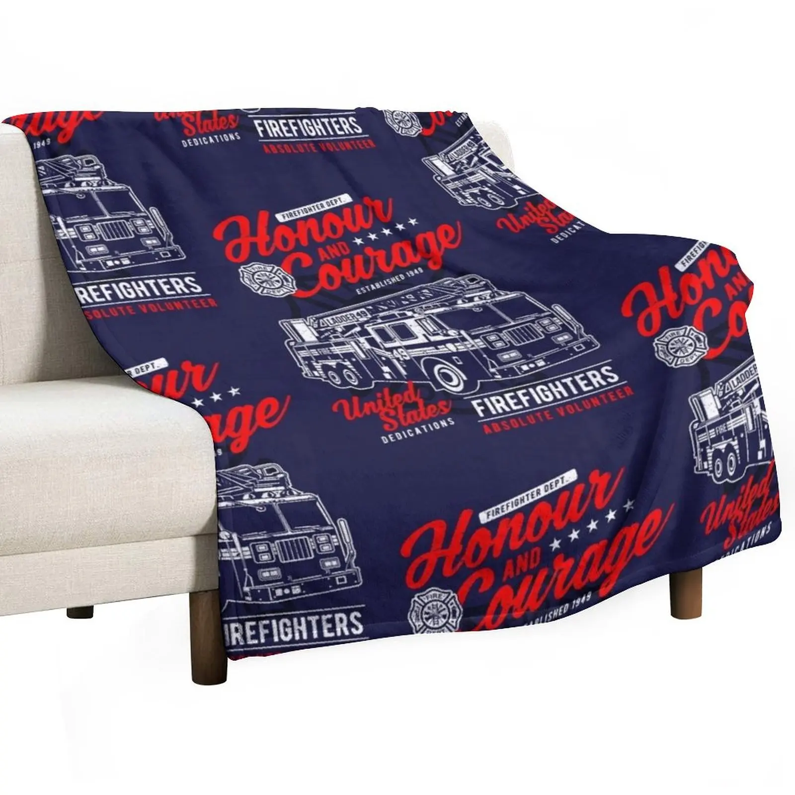 Honour And Courage. Fire Department. Throw Blanket Luxury St Multi-Purpose Thermal Cute Blankets