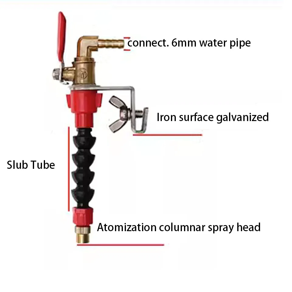 Cutting Machine Water Nozzle Faucet Connector Dust-proof Slotting Machine Water Spray Switch Water Pipe Water Valve Accessories