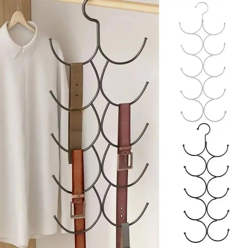 Wardrobe Organization Tool Stainless Steel Scarf Storage Rack with Multi Hooks for Leggings Socks for Yoga for Stockings