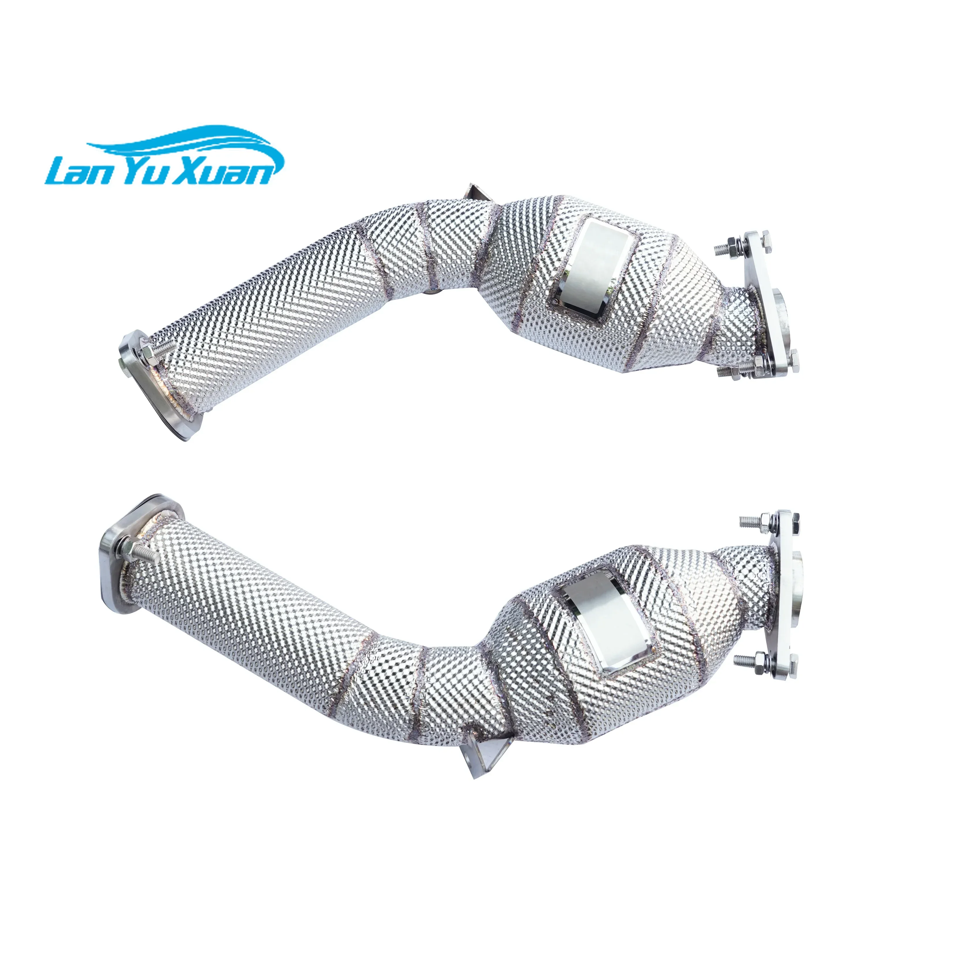 

CSZ High Flow Downpipes With Heat Shield For Nissan 350Z/370Z/Fuga Catted Downpipe Exhaust Car Accessories