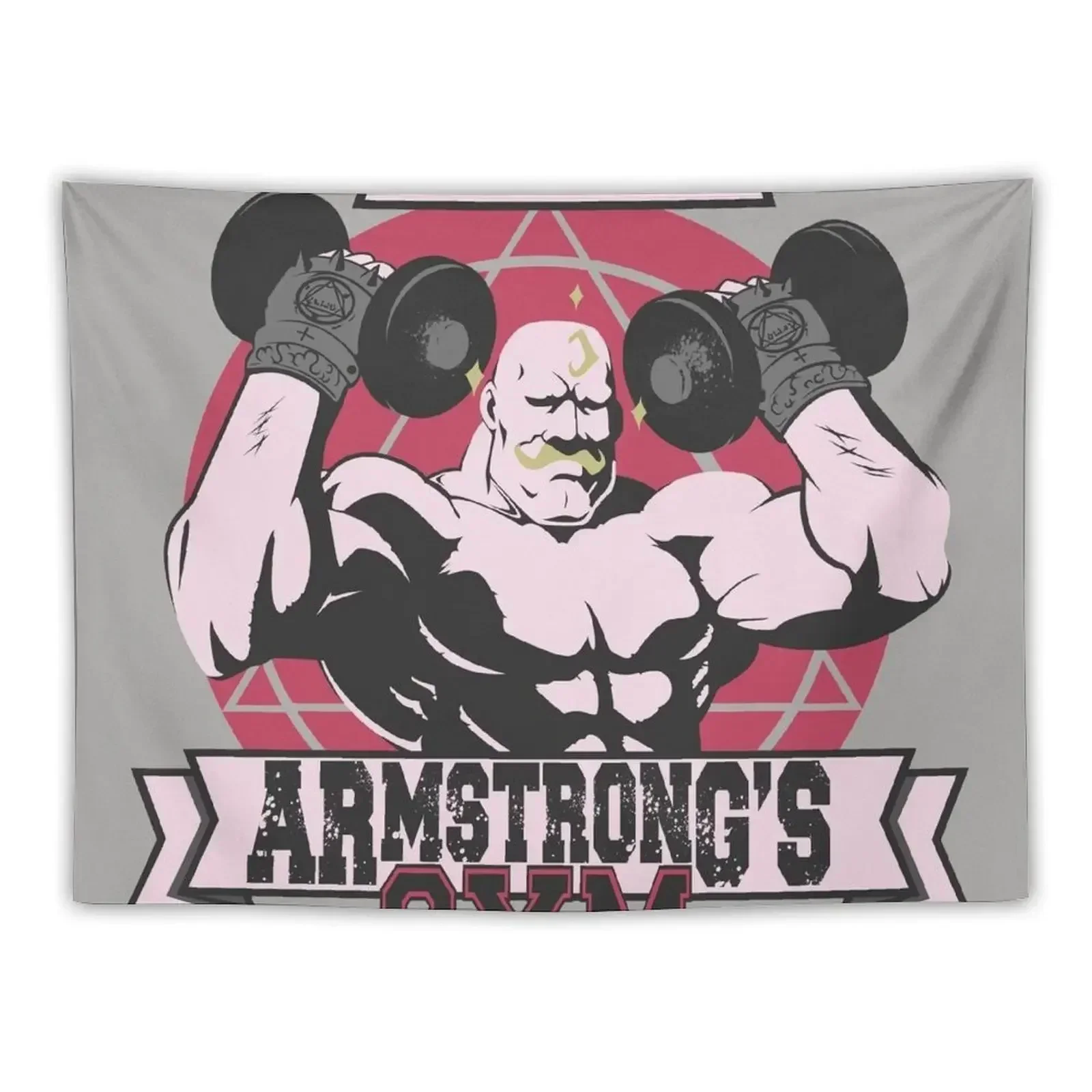 Strong Arm Gym Tapestry Room Decor Korean Style Home Decor Accessories Room Design Tapestry