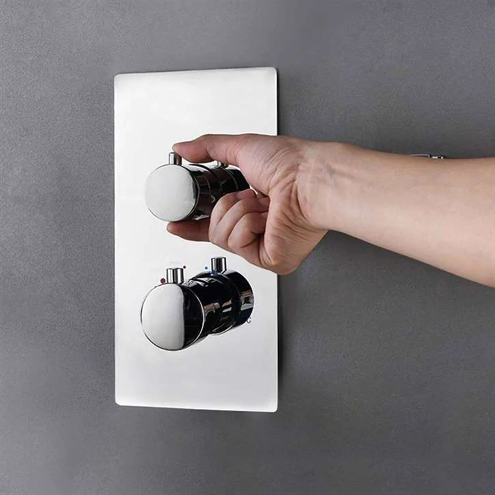 2 Ways Concealed Thermostatic Shower Mixer Valve -Easy Install & Stylish Round Control Valve Concealed Shower Valves