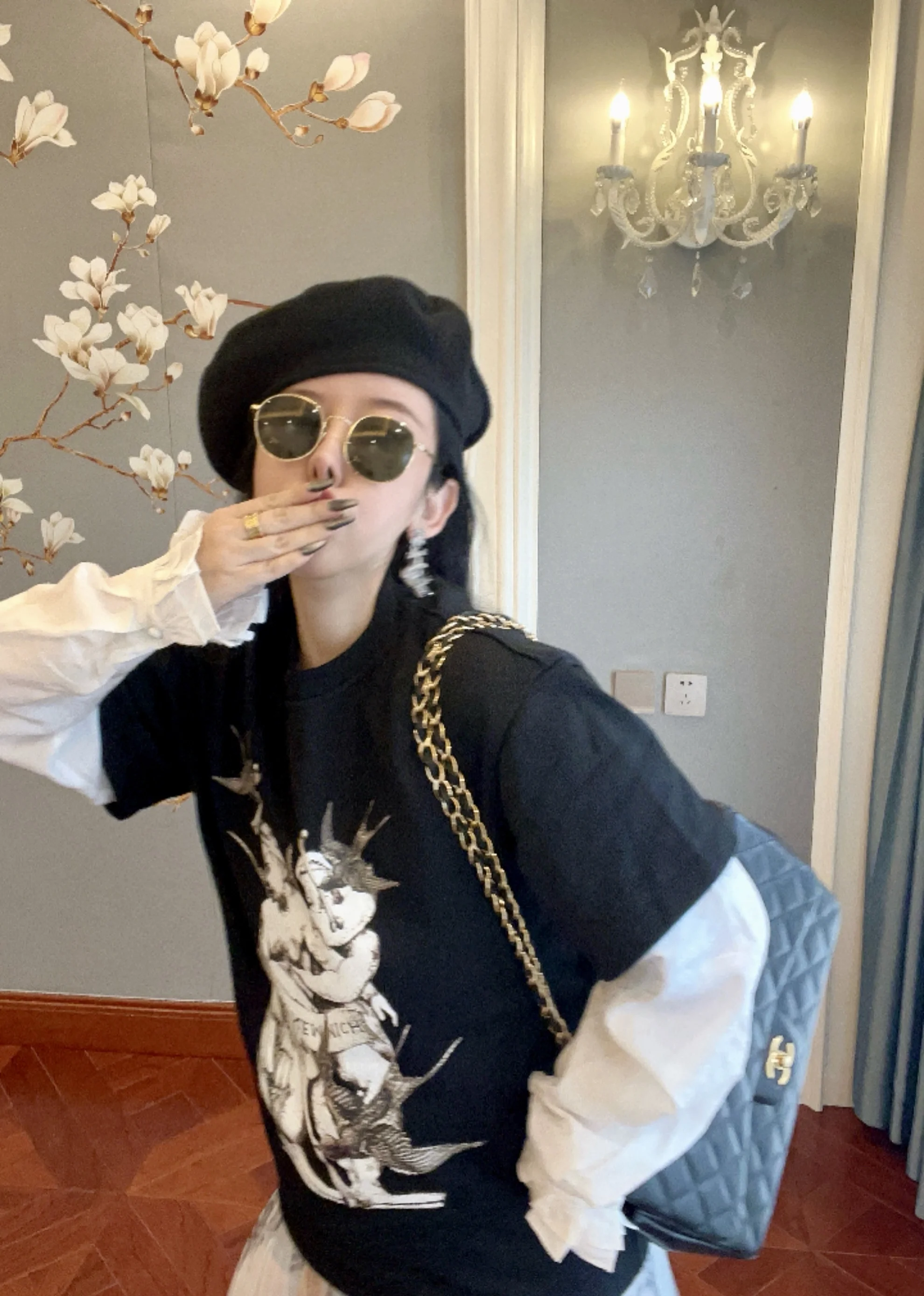 

Свободный свитшот SE Angel Dyed Bla White Color Blo, модный топ, женский прямой хлопковый свитшот