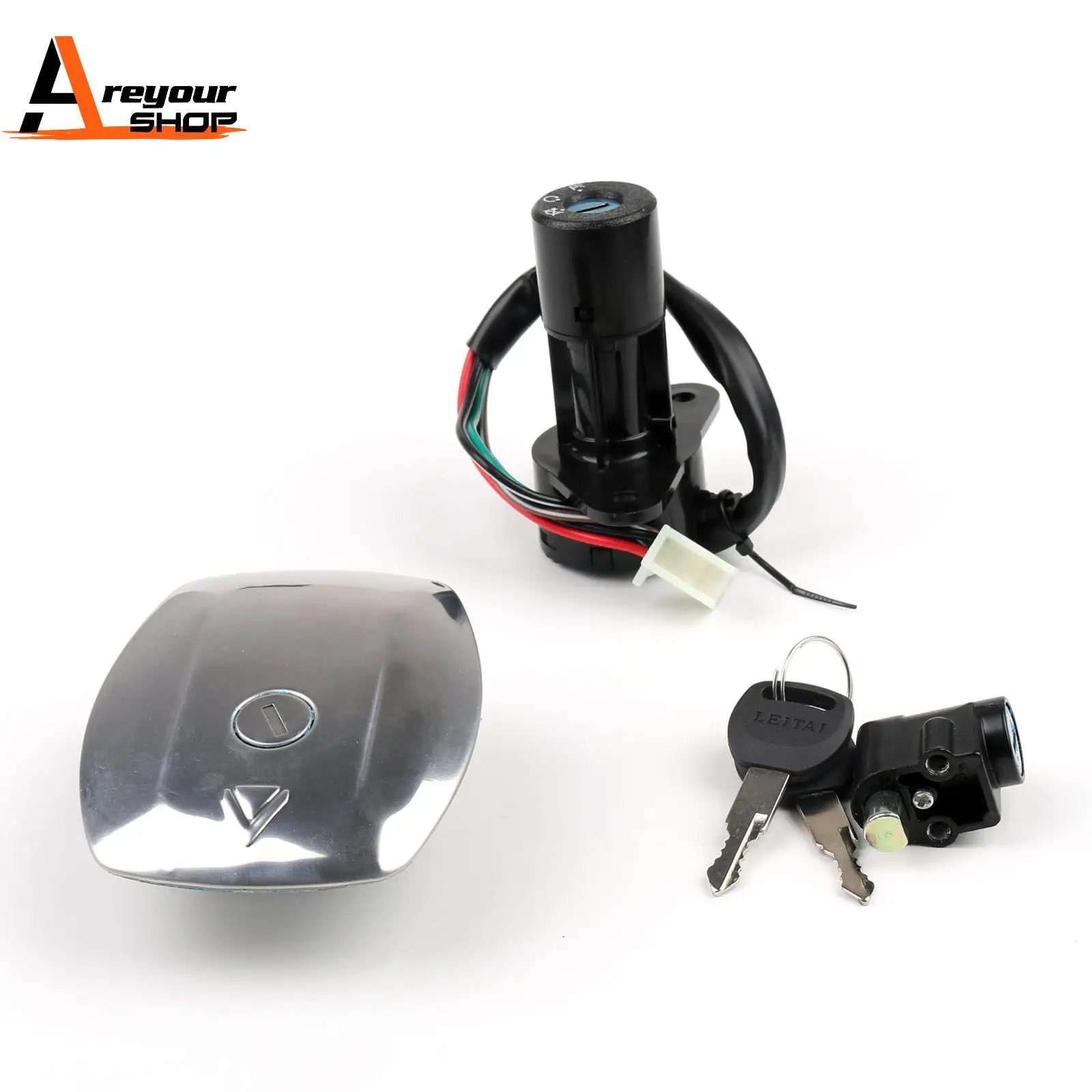 

Замок зажигания и комплект ключей для крышки топливного газа для Suzuki GS125, 6-проводной 1982-2000 гг.