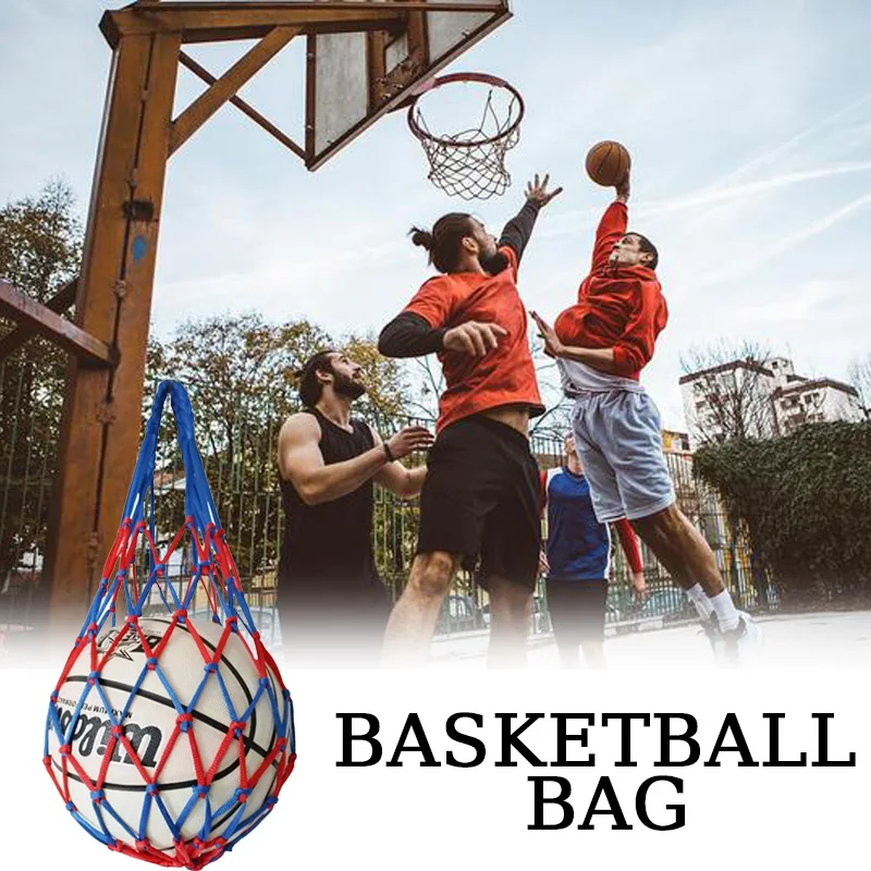 

Спортивный держатель для мяча Молодежный футбол Самотренажер Футбольная сетка Сумка Спортивная сетчатая экипировка для переноски Баскетбол Волейбол Футбол