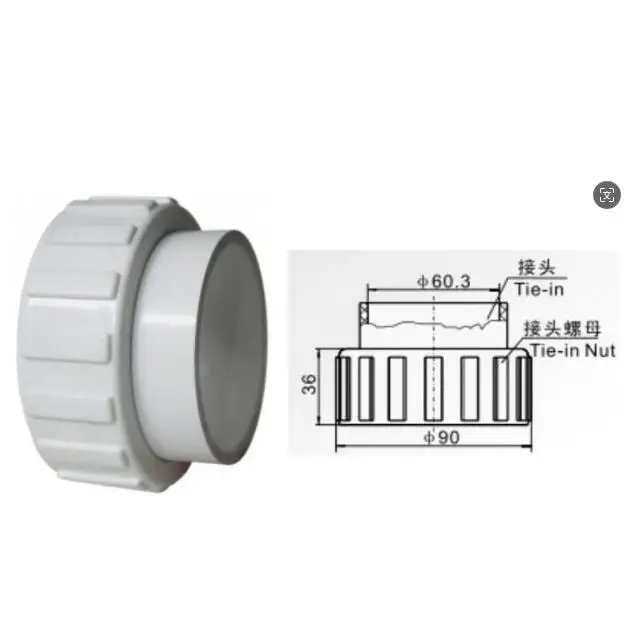 LX300 pump Connector adaptor- 60.3mm on 2 inch fit LP200 LP300 WP200 WP300 pump  fittings Pump Union Assembly  with Gasket