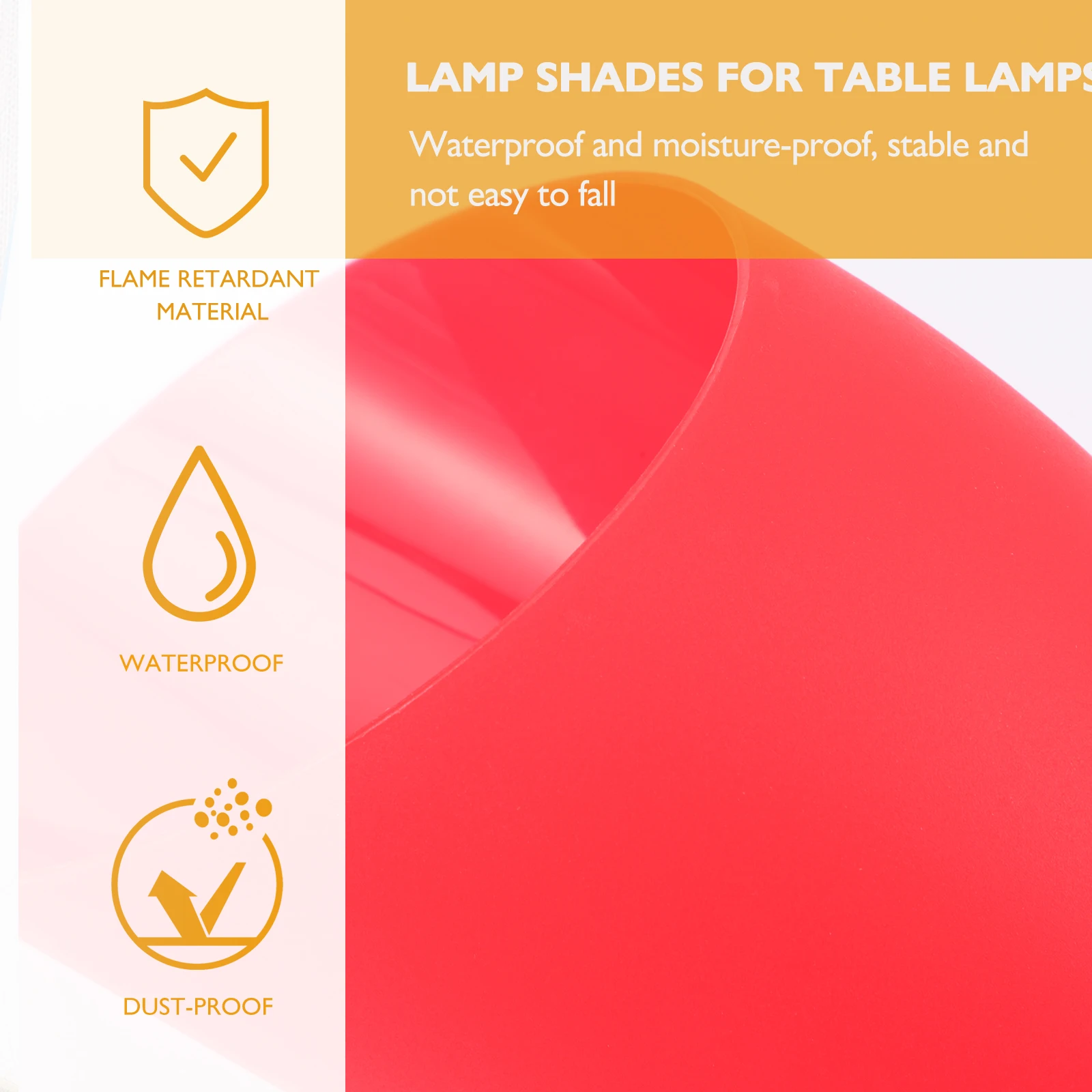 

Horseshoe Lampshade White Plastic Cover for Wall Table Bedside Lamps Home Hotel Living Room Study Soft Light Dust Protection