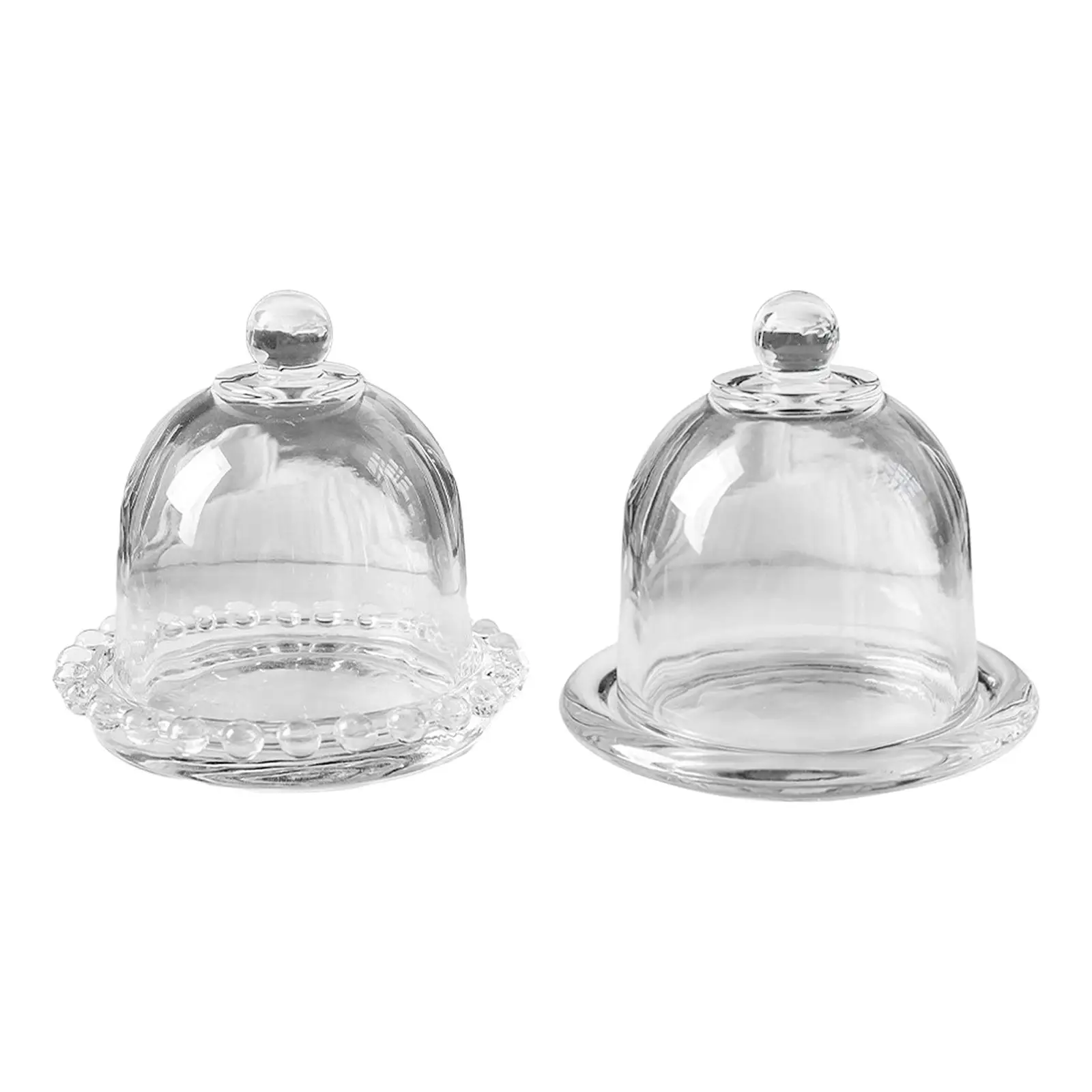 Cake Tray with Lid Cold Resistant Retro Glass Dessert Dome with Base for Birthday Festive Party Window Display Hotels