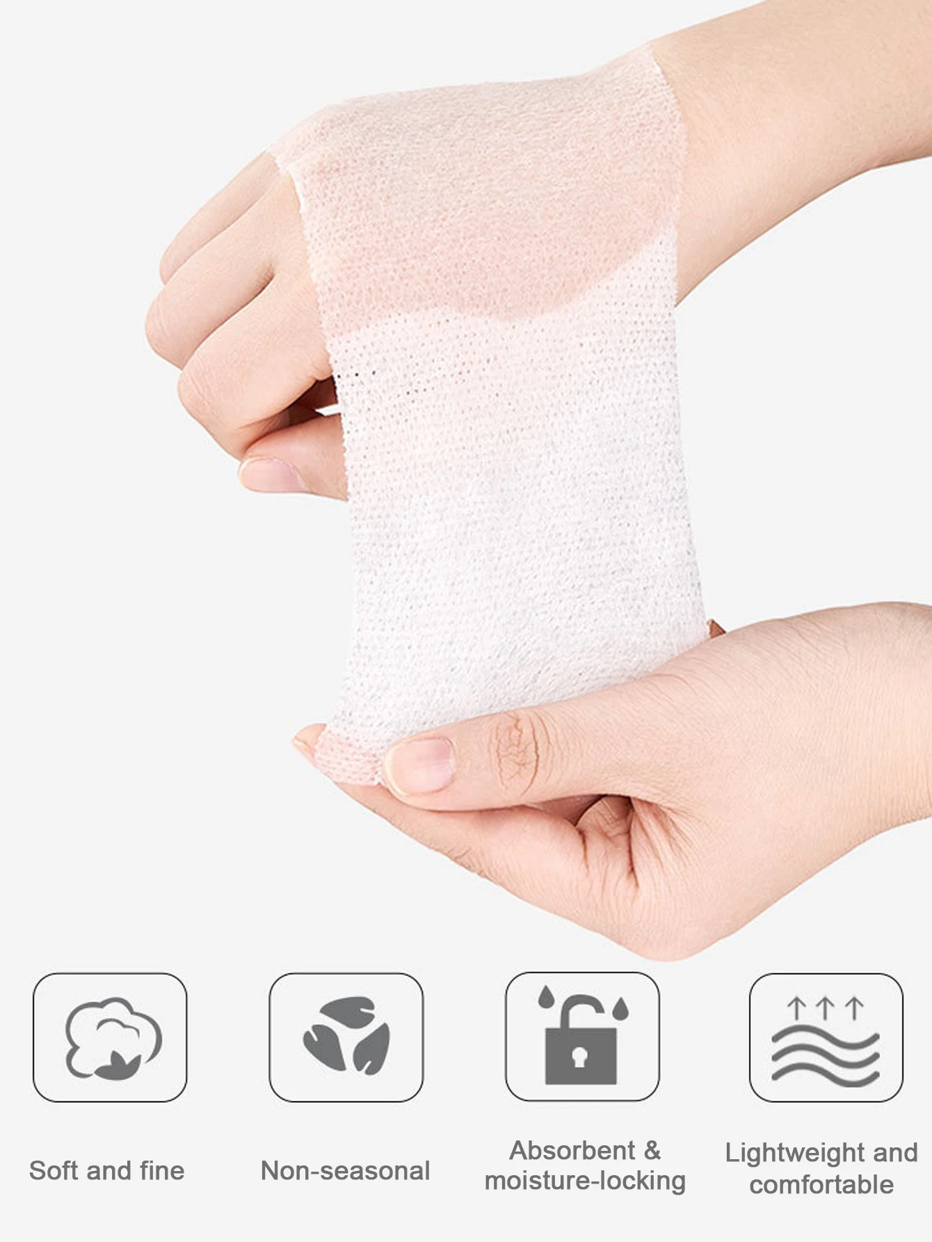 200pcs 3-in-1 Makeup Remover Cotton (w/ 200ml Pump) Stretchy Skin-Friendly Wet Sheet Mask for Hydration