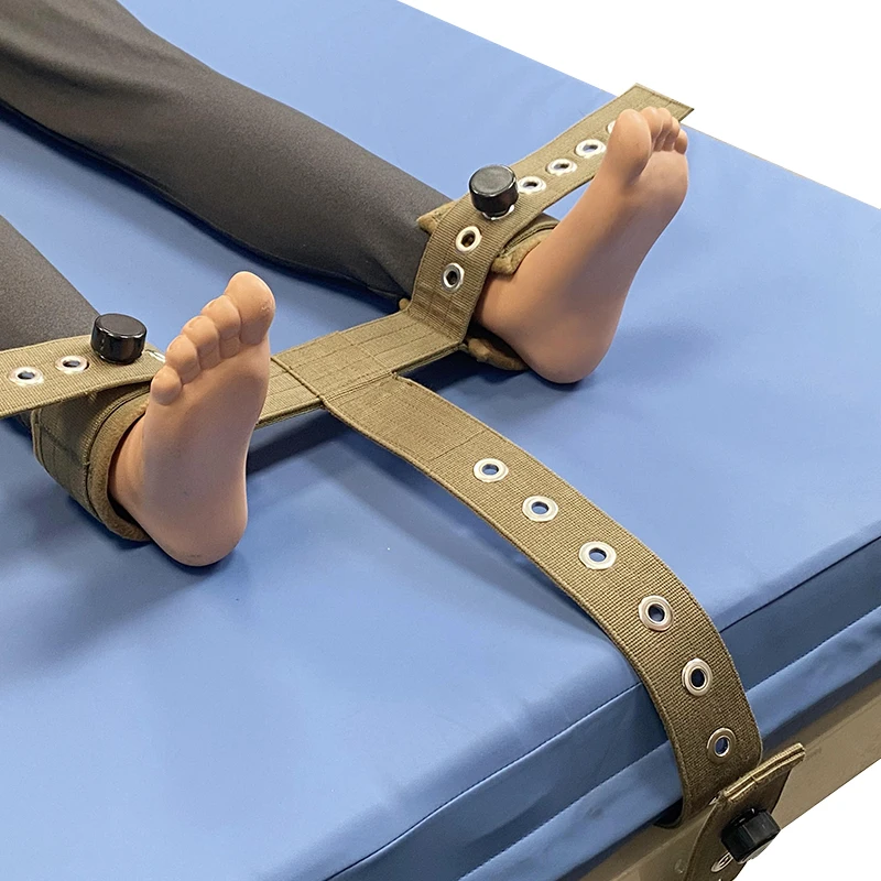 Patient Tender T-shaped Belt Feet Restraint Adjustable Belt Magnetic Control Restraint Belt for Hospital