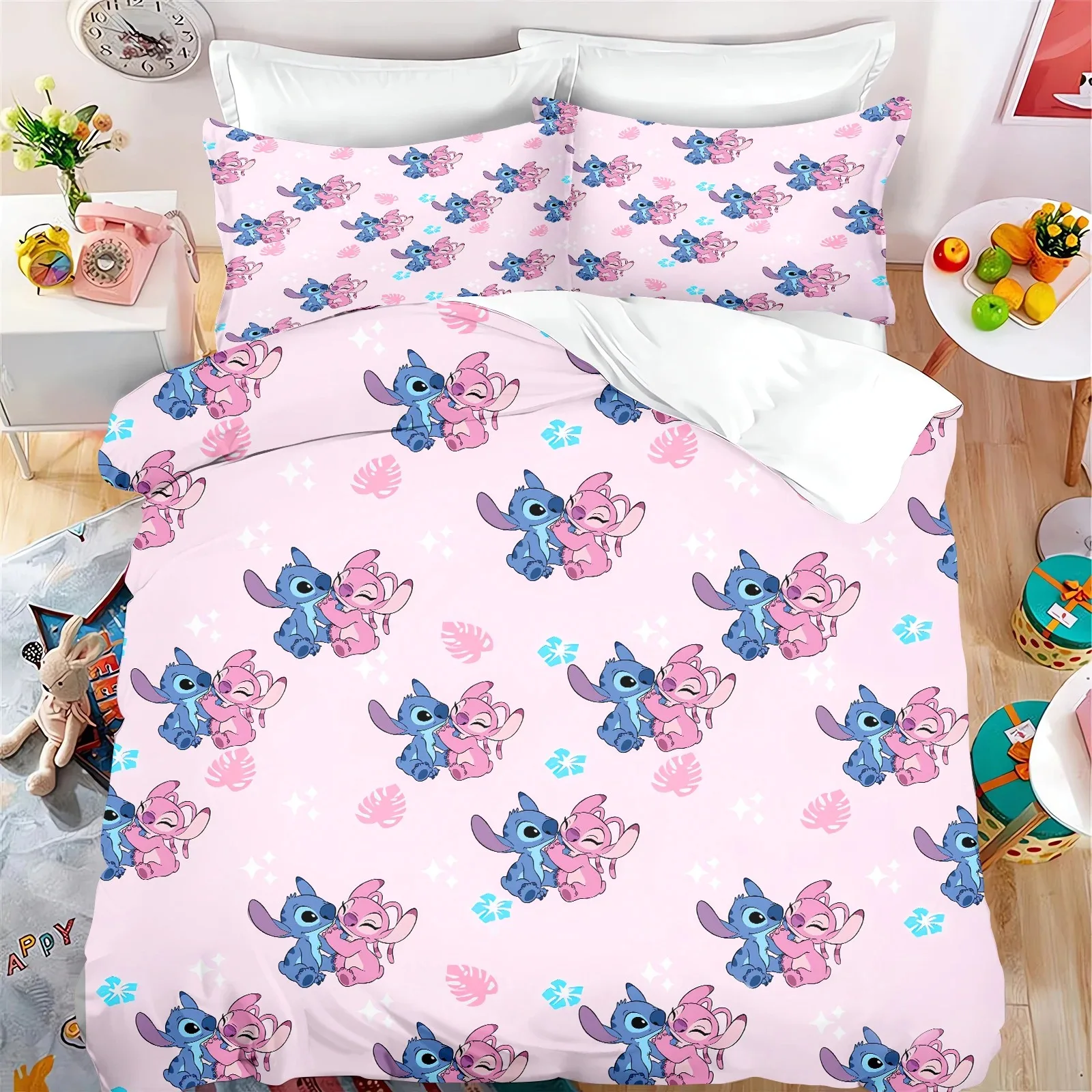 Disney Marvel Stitch 3D Printed Bedding Set Duvet Cover Anime Quilt Adult Kids Birthday Gift Full Size King Size Bedding Set